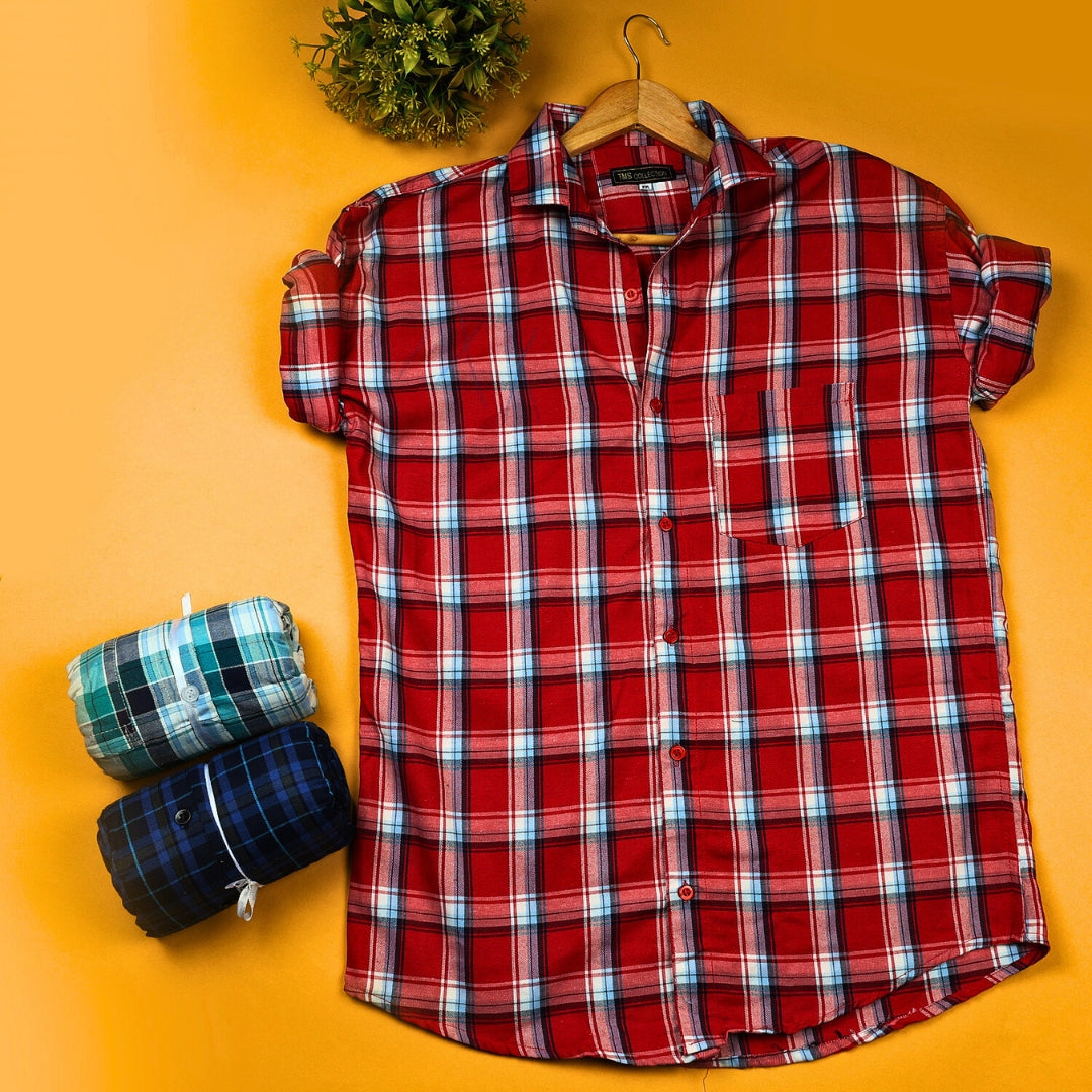 Men Classy Check Shirts Combo Pack of 2 (Assured Quality)