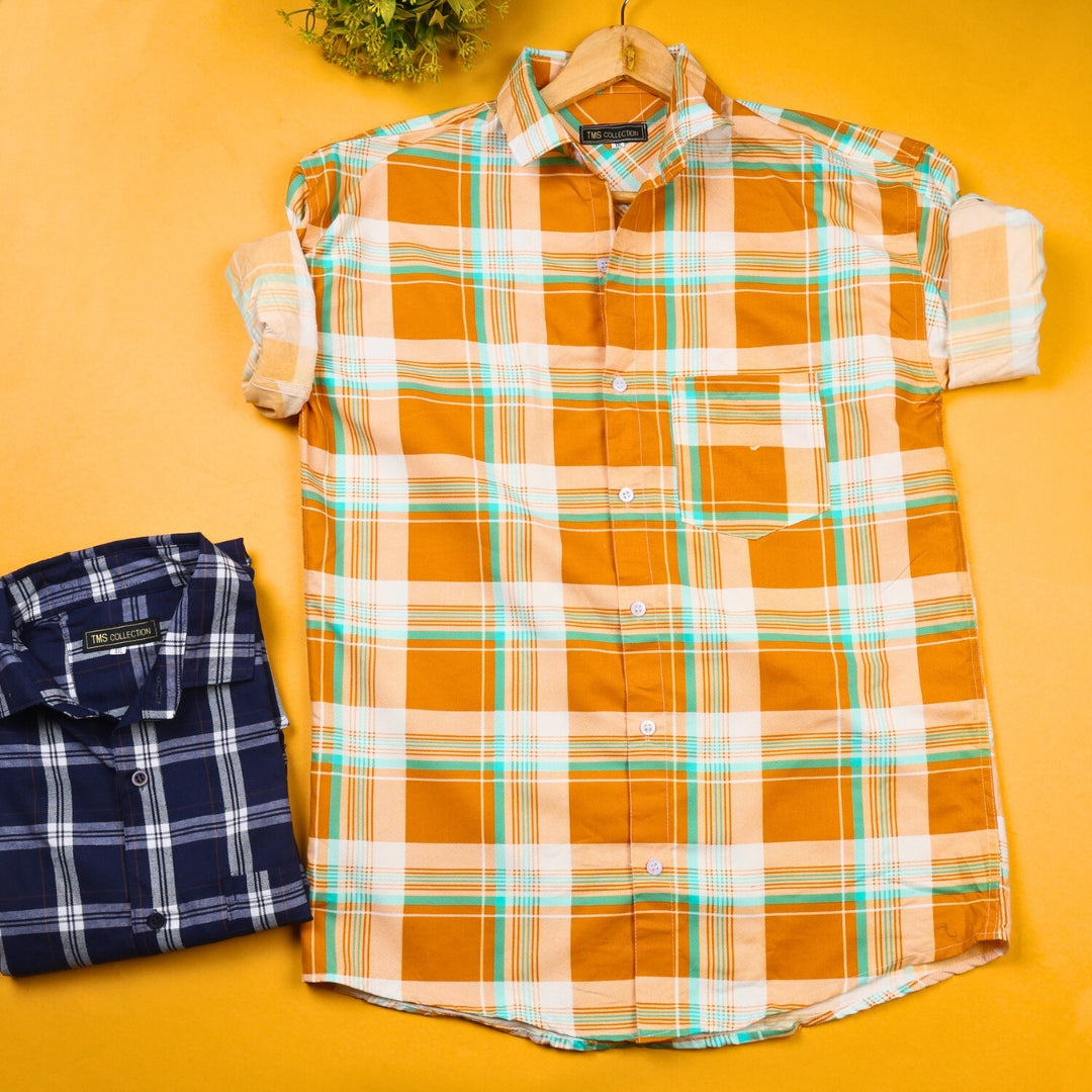Men Classy Check Shirts Combo Pack of 2 (Assured Quality)