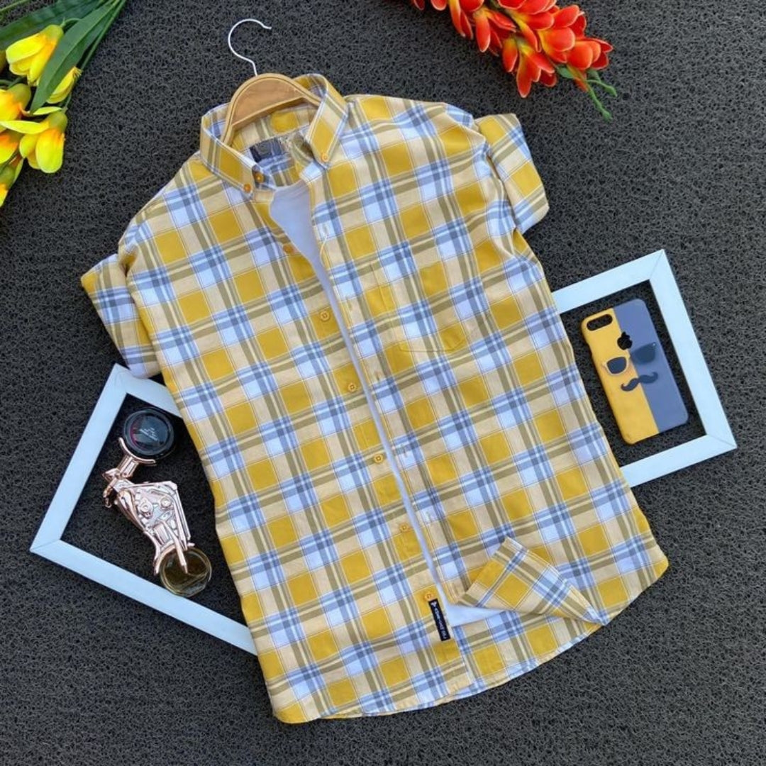 Men's Premium Check Shirt High Quality Combo Pack of 2