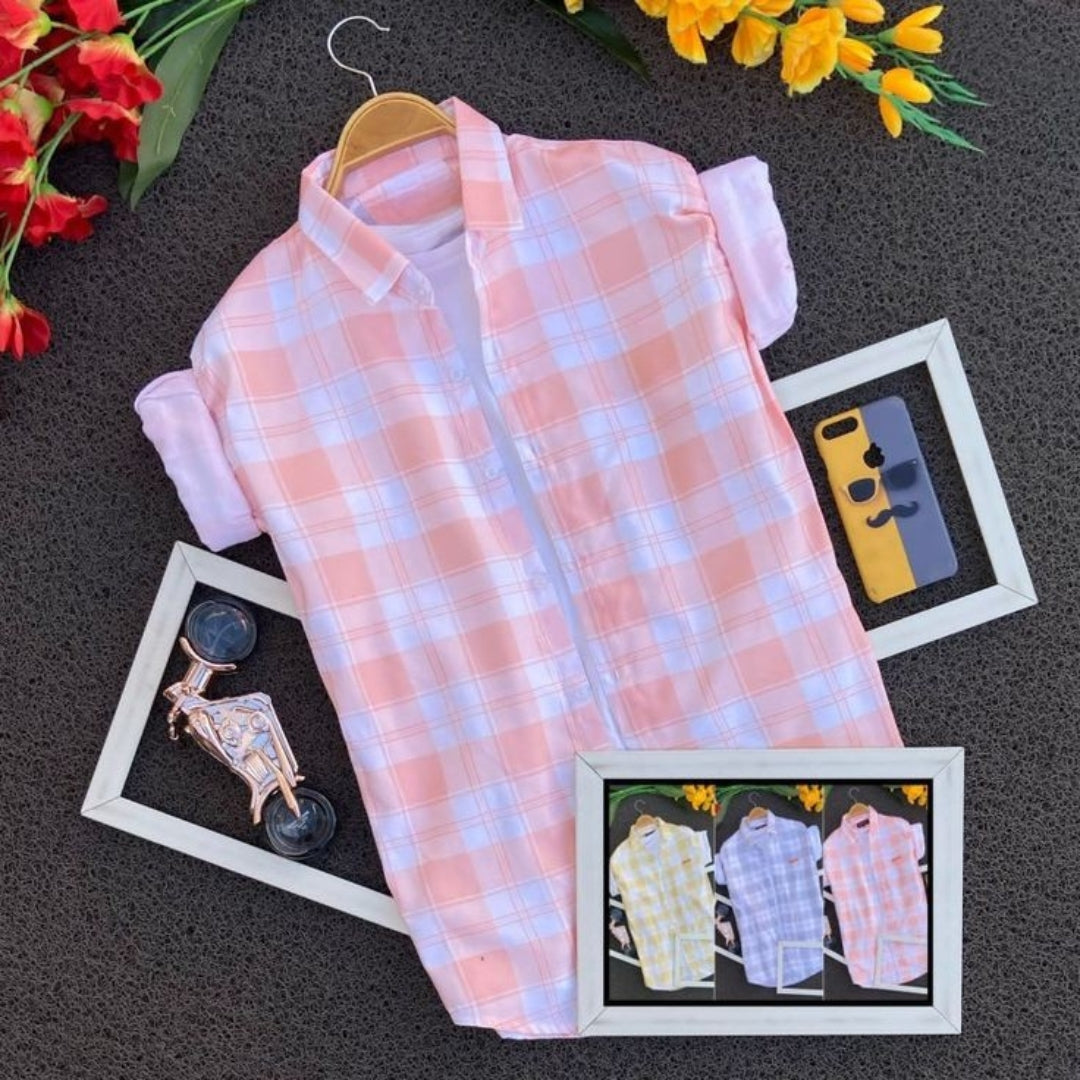 Men's Premium Check Shirt High Quality Combo Pack of 2